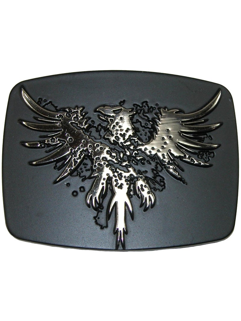 Chrome Phoenix Belt Buckle, Silver - Image 3